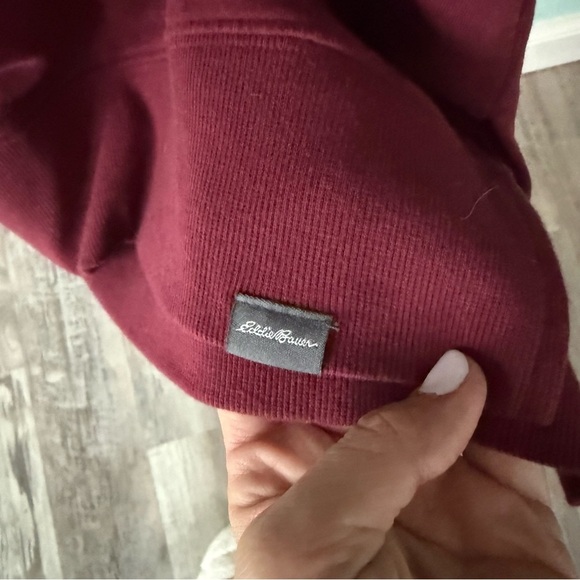 Eddie Bauer Womens Sweater Red Knit Long Sleeve Scoop Neck Pullover Size L - Picture 3 of 7